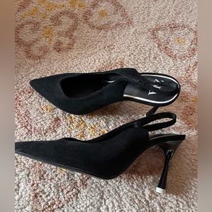 New Zara suede slingback heel size 37